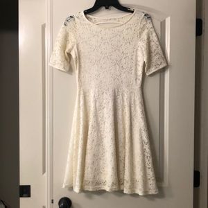 Cream colored lace dress